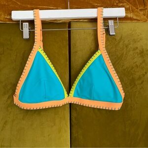 CUPSHE Vibrant Orange and Blue bikini